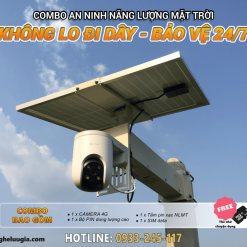 Combo Camera An Ninh Năng Lượng Mặt Trời 4G LG-SOLAR-4G-H8C - Không Điện, Không Wi-Fi