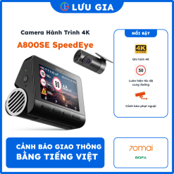 Camera Hành Trình 4K 70mai A800SE SpeedEye – Ghi Hình Trước Sau, Cảnh Báo Giao Thông Gofa, Siêu Tụ Điện